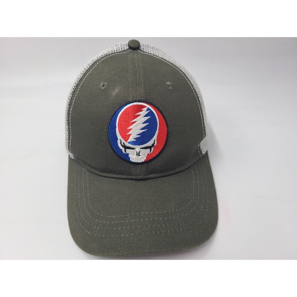 Grateful Dead Steal Your Face Stealie Skull Logo Mesh Trucker Snapback Hat Cap